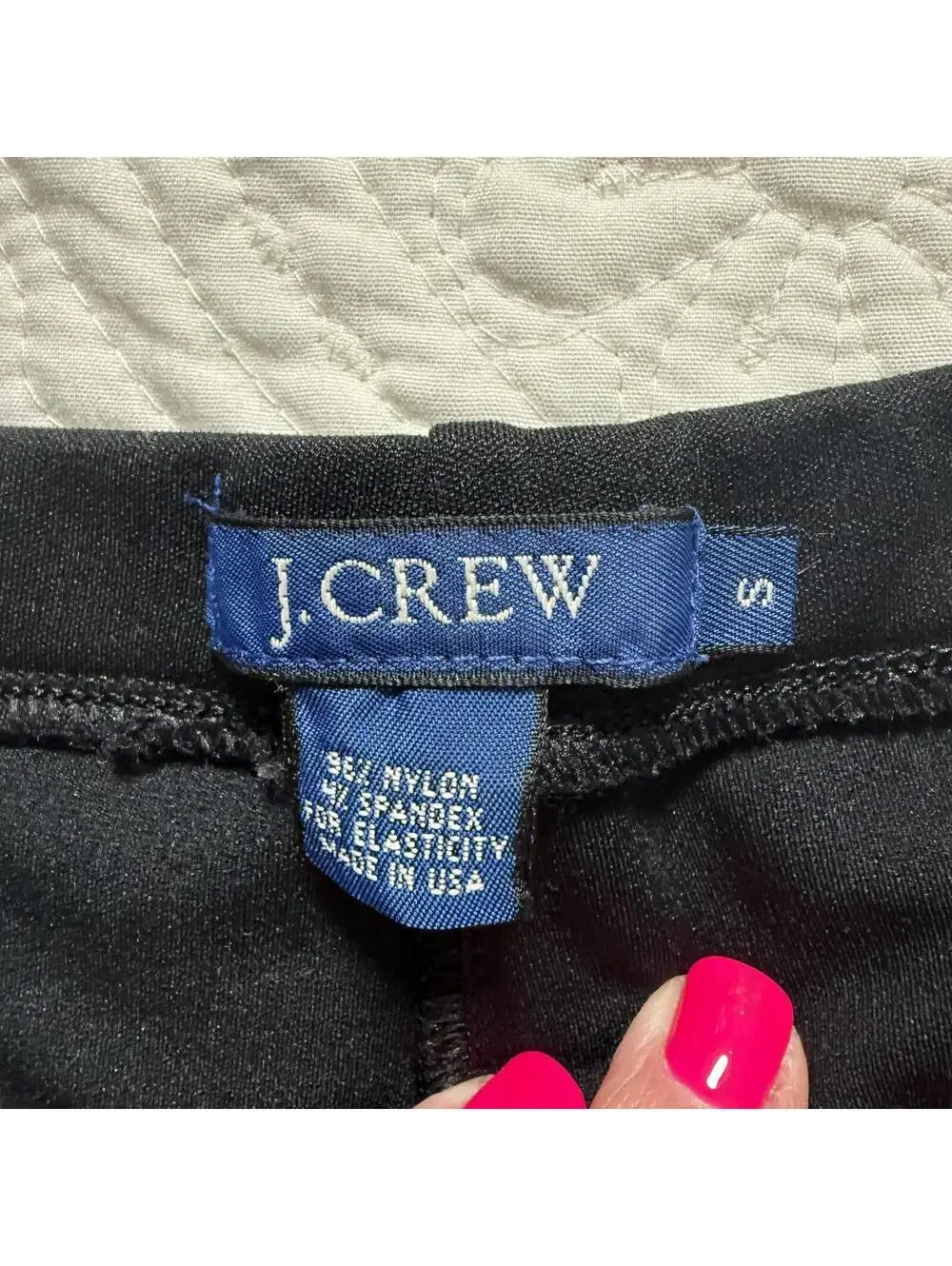 J.CREW Women's SZ S, pull on Black Nylon/Spandex Straight Leg Light Weight Pants
